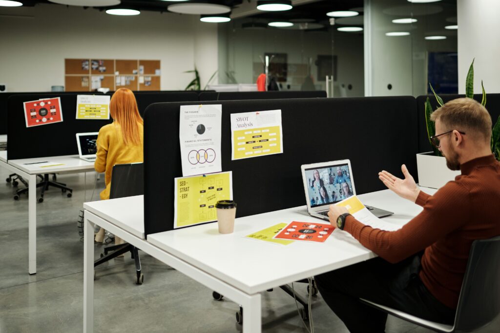 Employees in the office.